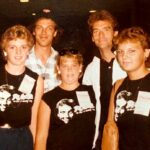 1985•Huey Lewis, fans wearing Gonzo T-shirts