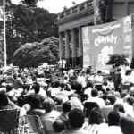 Comedy Day Banner & crowd