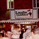 Crowds waiting to be admitted at Laughs Unlimited in Old Sac