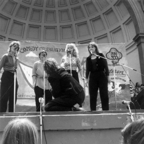 All female improvisational  troupe,Femprov creates  a sequential Story
